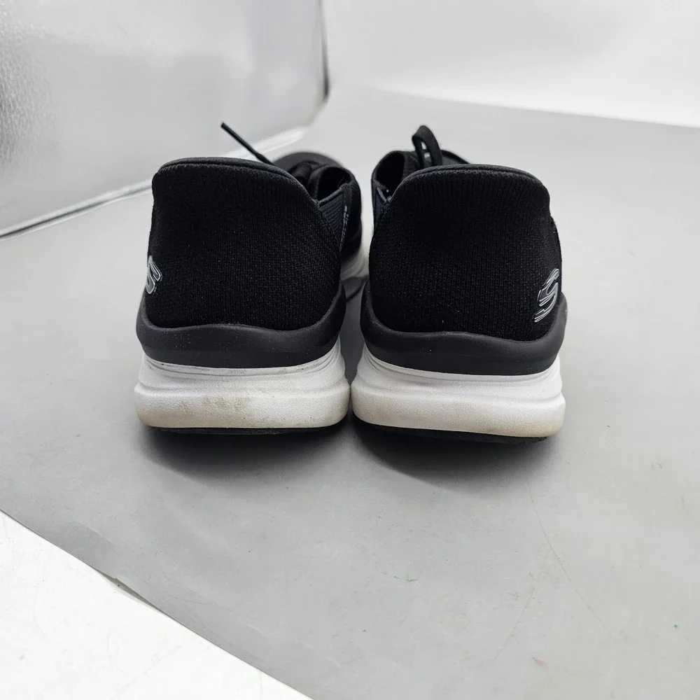 Skechers DLux Walker Swift Fit Mens Sneakers Black White 232635 BKW Running Shoe